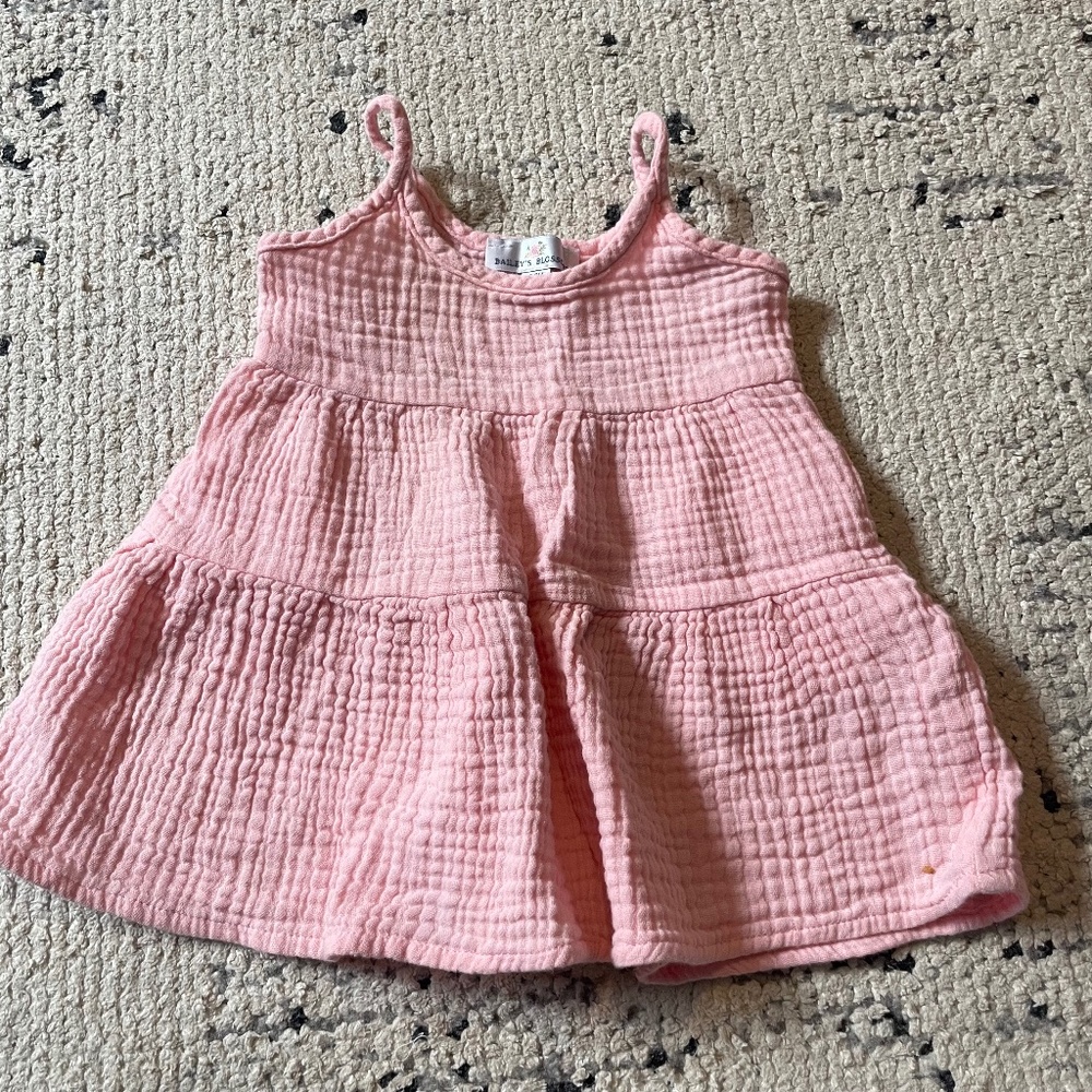 Bailey’s Blossoms Jessica Layered Sun Dress size 6-9 months Peony Pink